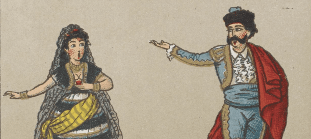 Cartoon depiction of characters in Carmen
